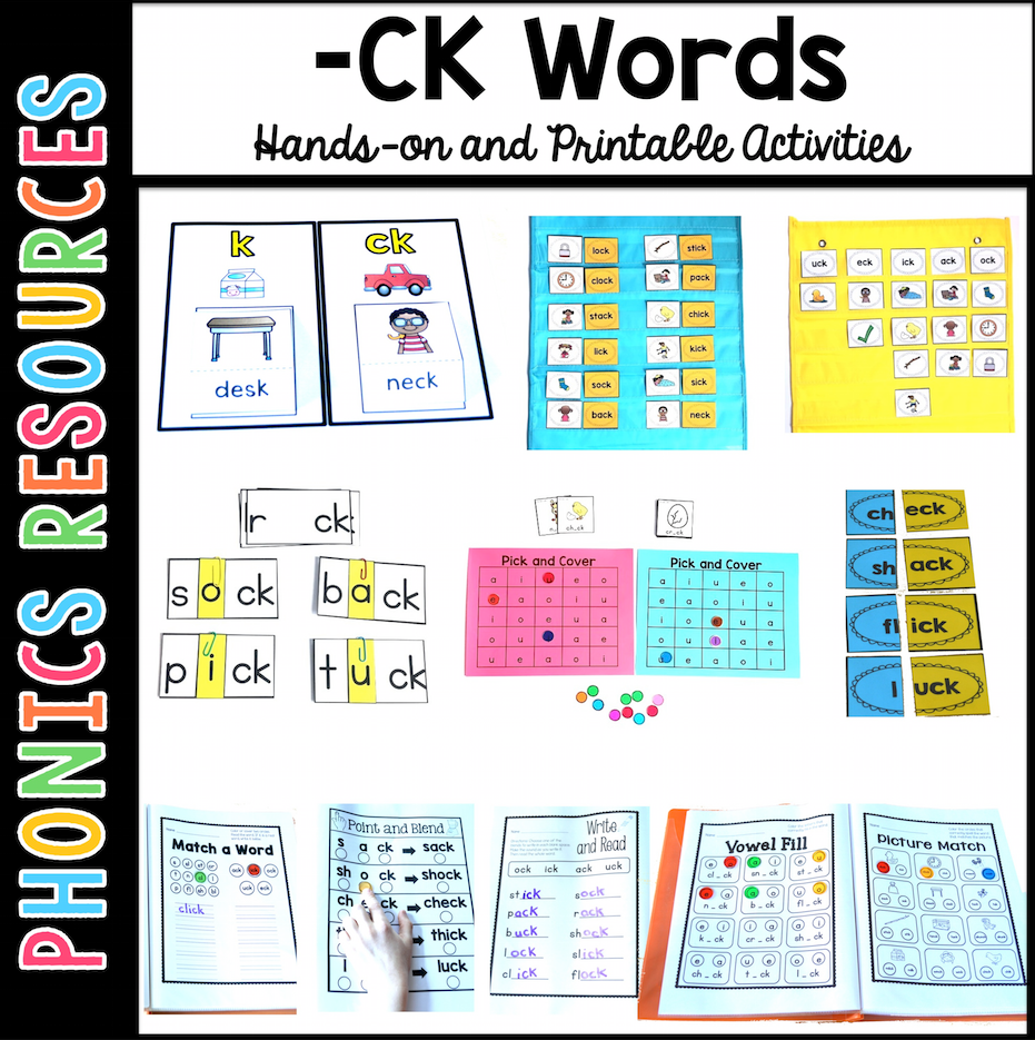 Spelling Rules - CK and K Rule Activities