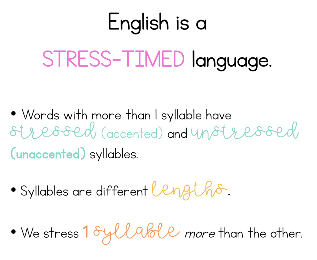 unstressed syllable