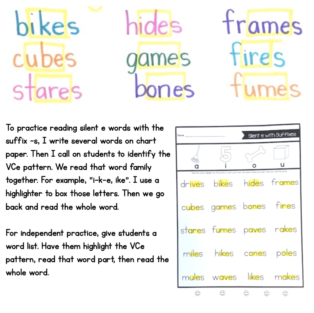 Adding Suffixes To Silent E Words Worksheets