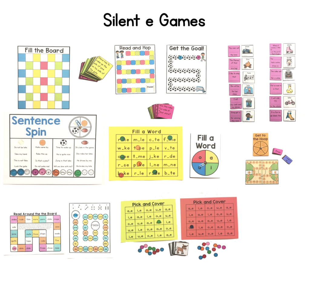 Phonics: Silent E Task Boxes - www.